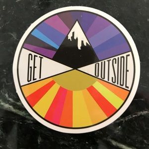 2/$8 Get Outside Mountain Laptop or Tablet Sticker